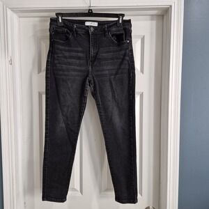 KanCan Jeans Womens 15/31 Washed Black‎ High Rise Super Skinny Stretch